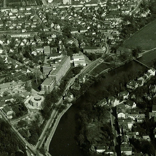 Altes Foto Luftaufnahme 1974