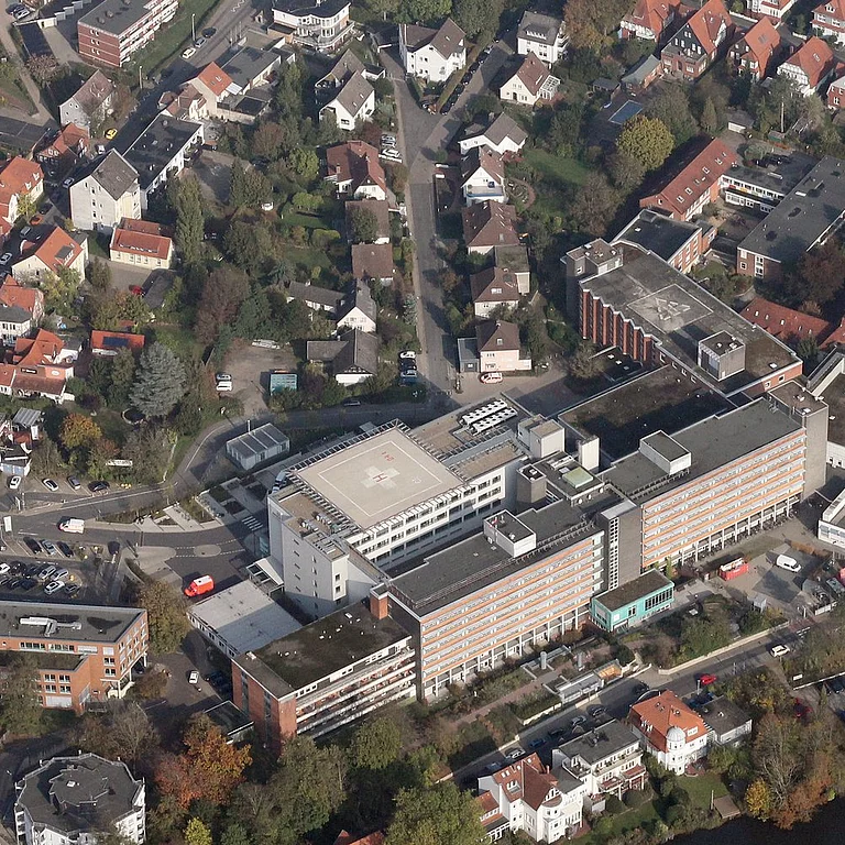 Luftbild über das AKH Celle