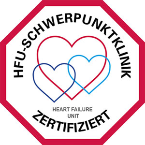 Siegel Kardiologie HFU-Schwerpunktklinik Heart of Failure Unit zertifiziert