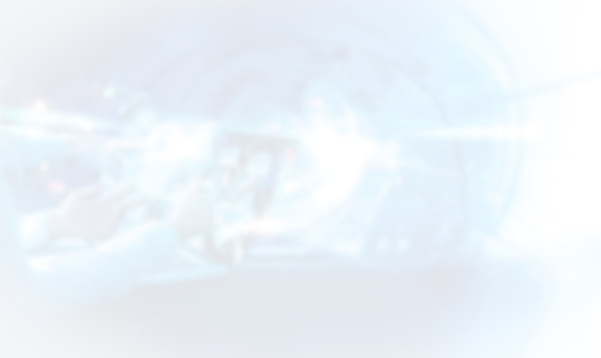 Das Bild zeigt eine stark überbelichtete, abstrahierte Szene, vermutlich aus einem Hightech- oder medizinischen Kontext. Im Zentrum sind angedeutete technische Strukturen oder Geräte zu erkennen, eingebettet in eine helle, fast ätherisch wirkende Umgebung. Die Darstellung wirkt futuristisch und stilisiert.